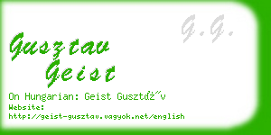 gusztav geist business card